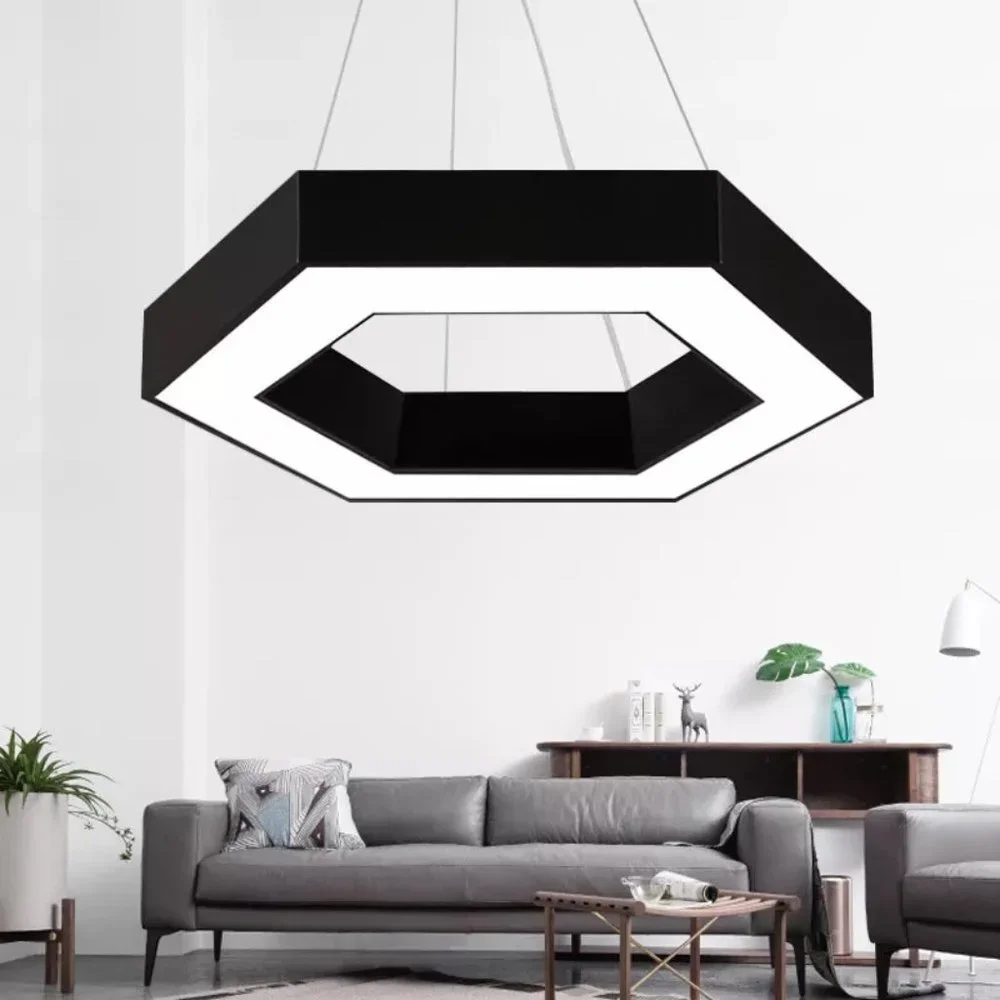 Hexagonal Chandelier - Ceiling Light - Pendant Light Contemporary Ceiling Lights